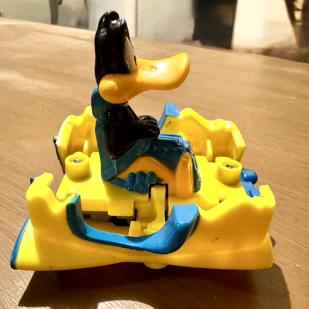 Vtg McDonald's Happy Meal Toy Looney Tunes Quack Up Daffy‎ Duck Splitting Car
